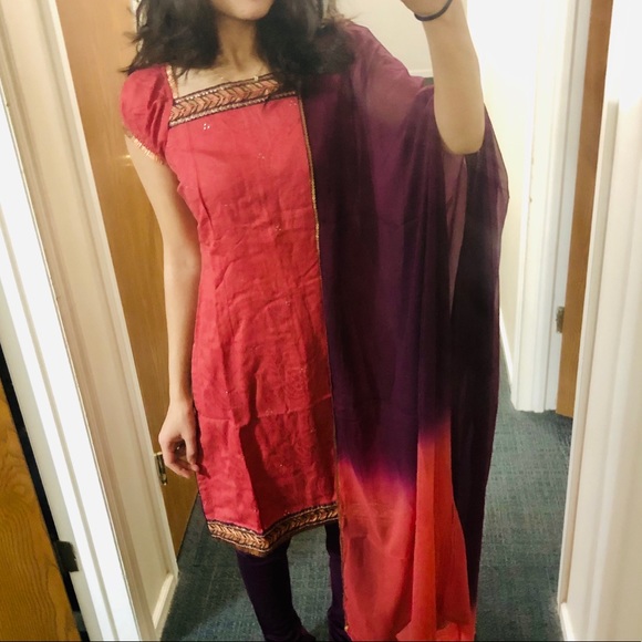 beautiful 2 toned indian dress - Picture 1 of 4
